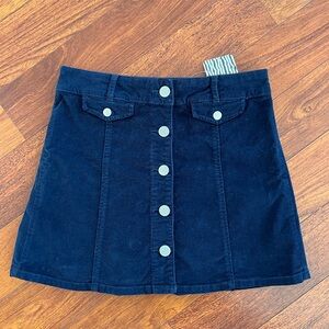 Urban Outfitters BDG Navy Corduroy Button-Front Mini Skirt - Size 6